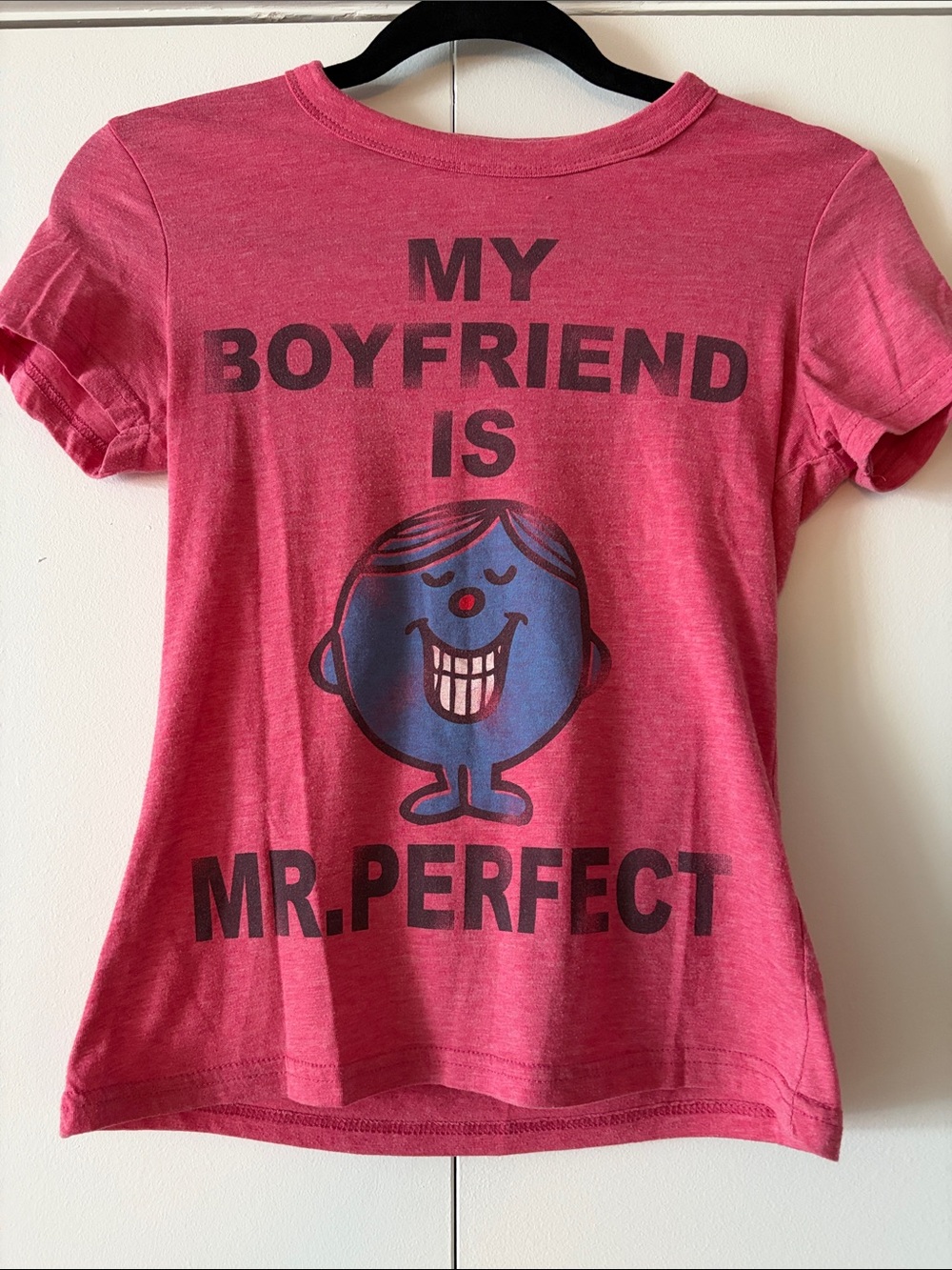 Pink Graphic Tee "My Boyfriend Is Mr. Perfect"